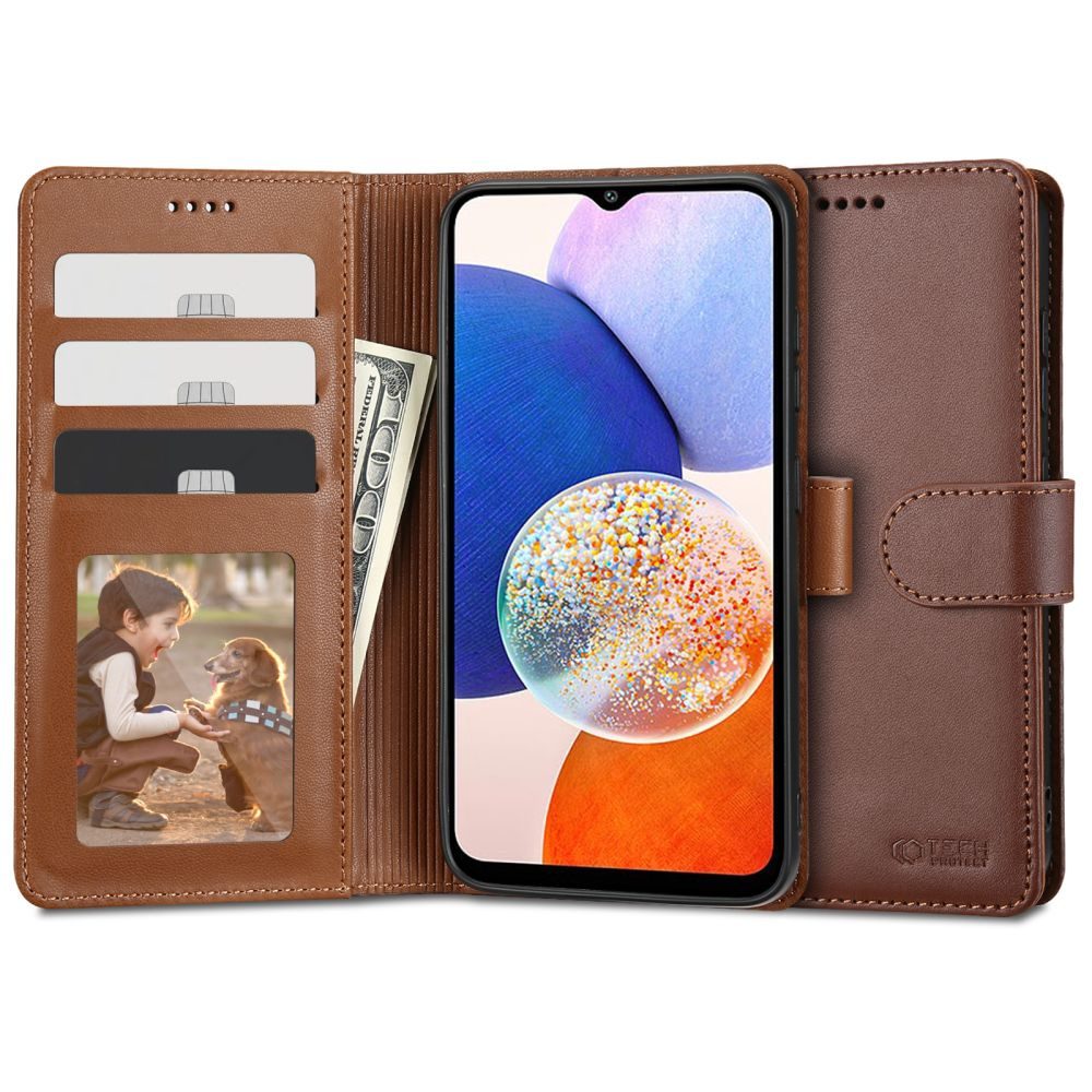 Tech-Protect Wallet Brown Samsung Galaxy A14 5G Tok