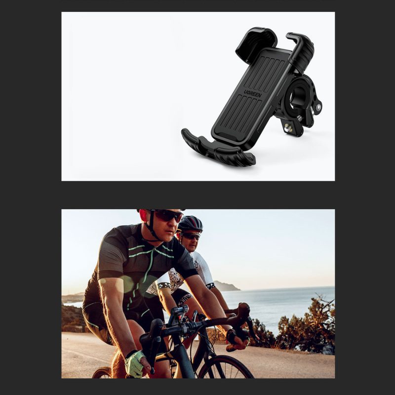 UGreen Universal Bicycle Phone Holder Bike Motorcycle Handlebar Black (LP494 Black)