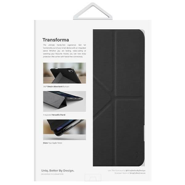 Uniq Transforma Apple iPad 10.9 2022 Antimicrobial Ebony Black