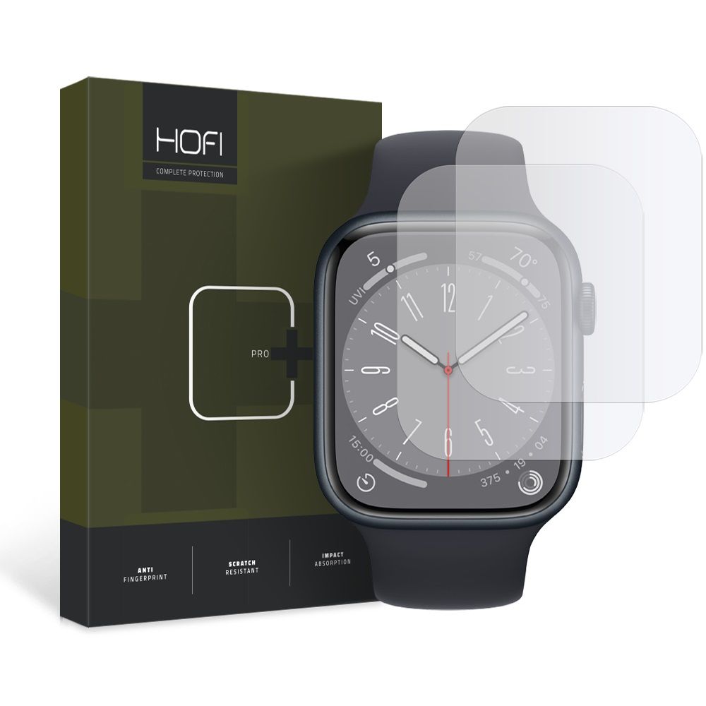 Hofi Folia Hydroflex Pro+ 2-pack Apple Watch 4 / 5 / 6 / 7 / 8 / Se (40 / 41 Mm) Clear