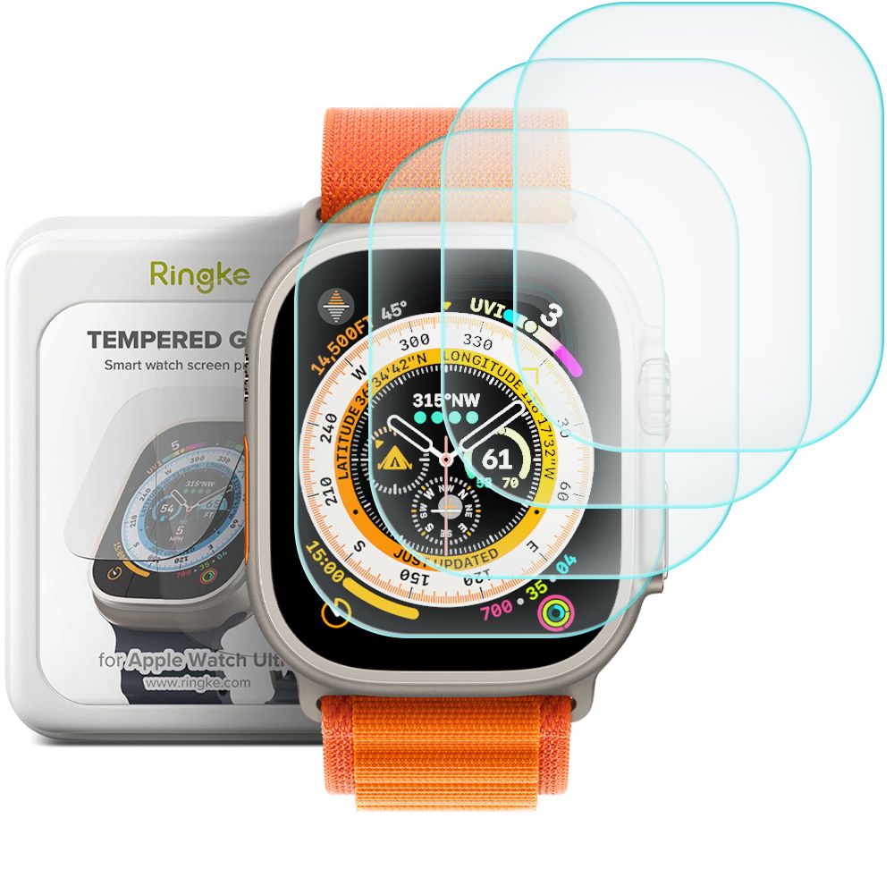Ringke Id Fc Glass 4-pack Apple Watch Ultra (49 Mm) Clear