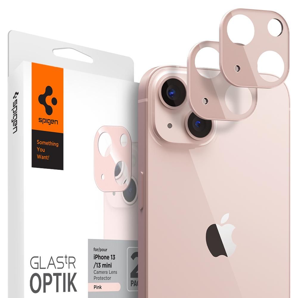 Spigen Optik.tr Camera Protector 2-pack iPhone 13 Mini / 13 Pink