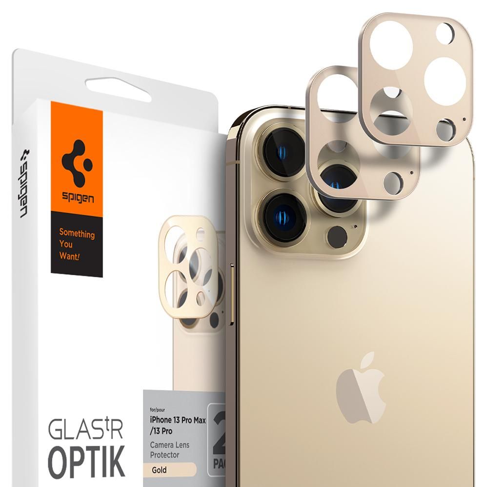 Spigen Optik.tr Camera Protector 2-pack iPhone 13 Pro / 13 Pro Max Gold