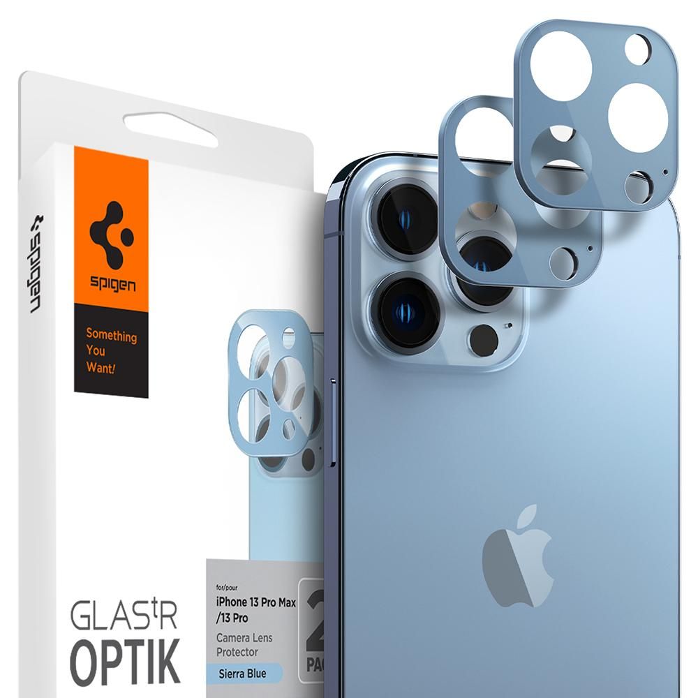 Spigen Optik.tr Camera Protector 2-pack iPhone 13 Pro / 13 Pro Max Sierra Blue