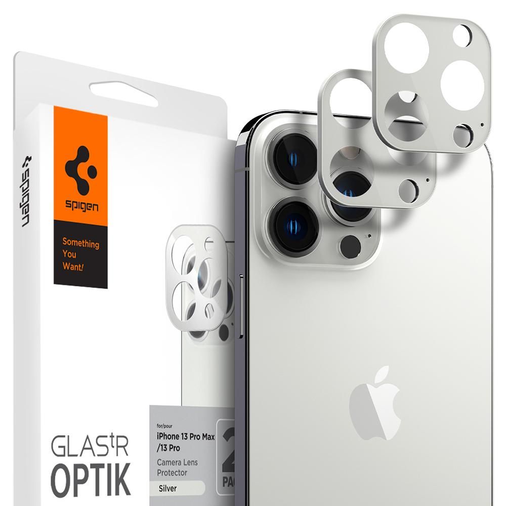 Spigen Optik.tr Camera Protector 2-pack iPhone 13 Pro / 13 Pro Max Silver