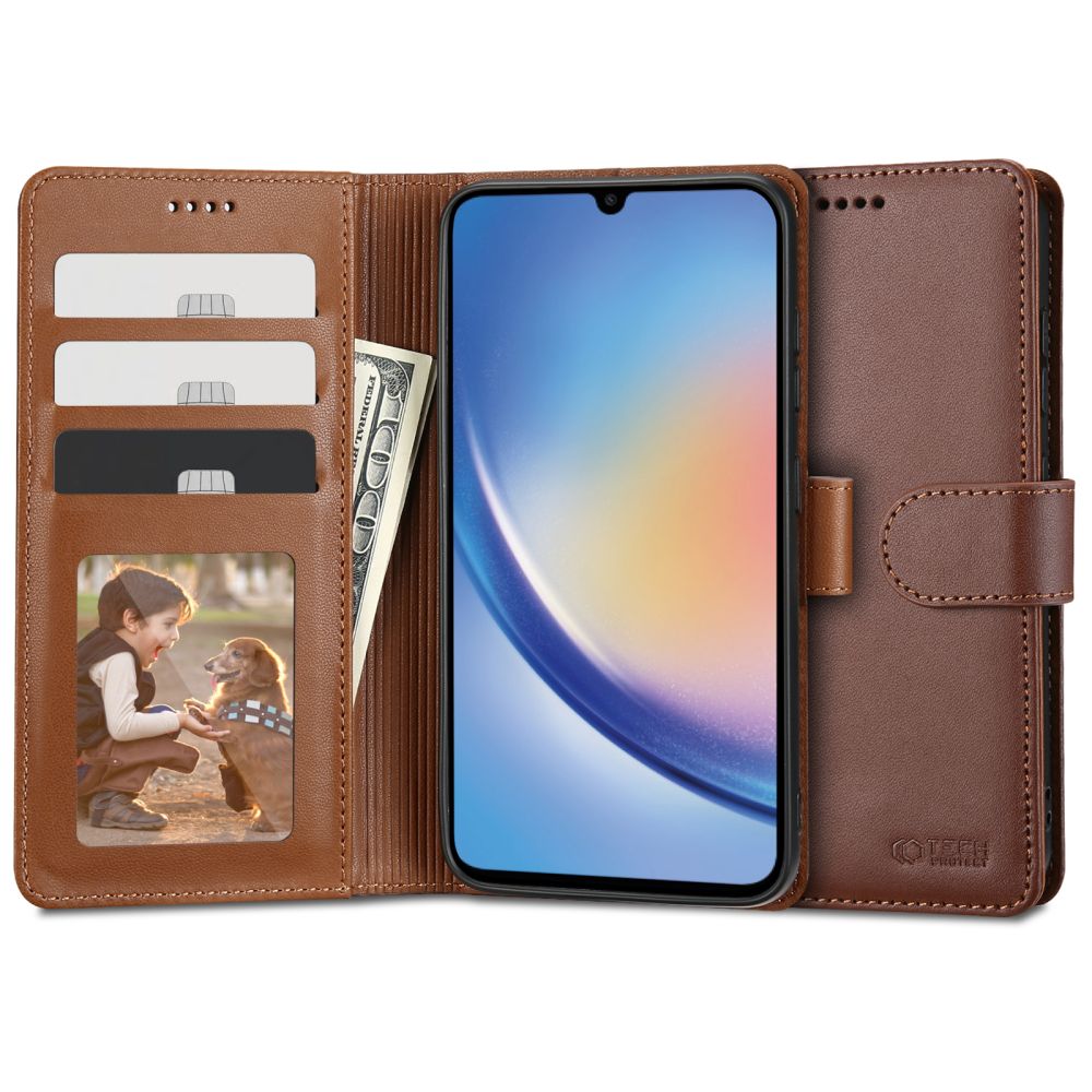 Tech-Protect Wallet Brown Samsung Galaxy A34 5G Tok