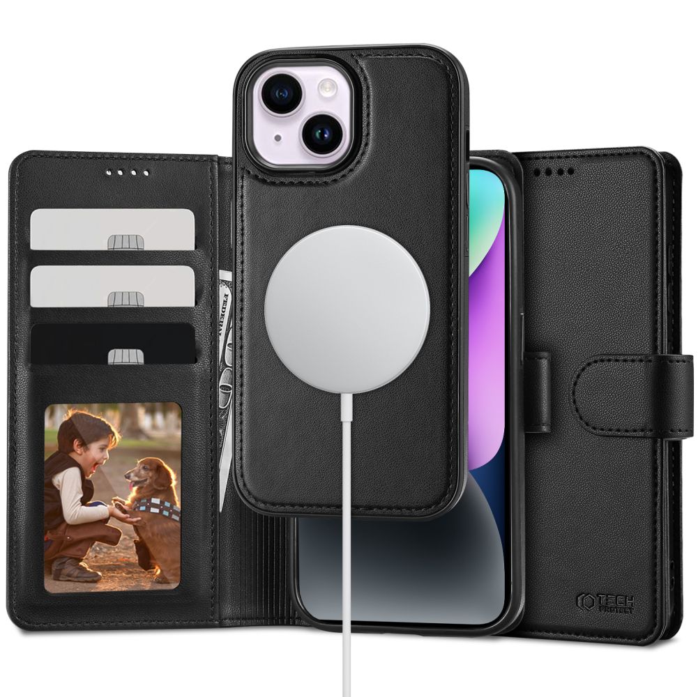 Tech-Protect Wallet MagSafe Black iPhone 14 Tok
