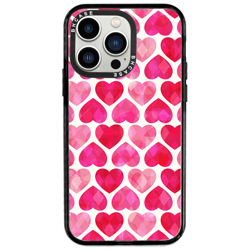Hearts Rózsaszín iPhone 13 Pro Tok