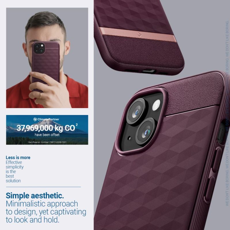Caseology Parallax Mag MagSafe Burgundy iPhone 15 Tok