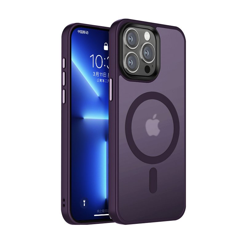 Frosted Magsafe BHcase Dark Purple iPhone 15 Pro Max Tok