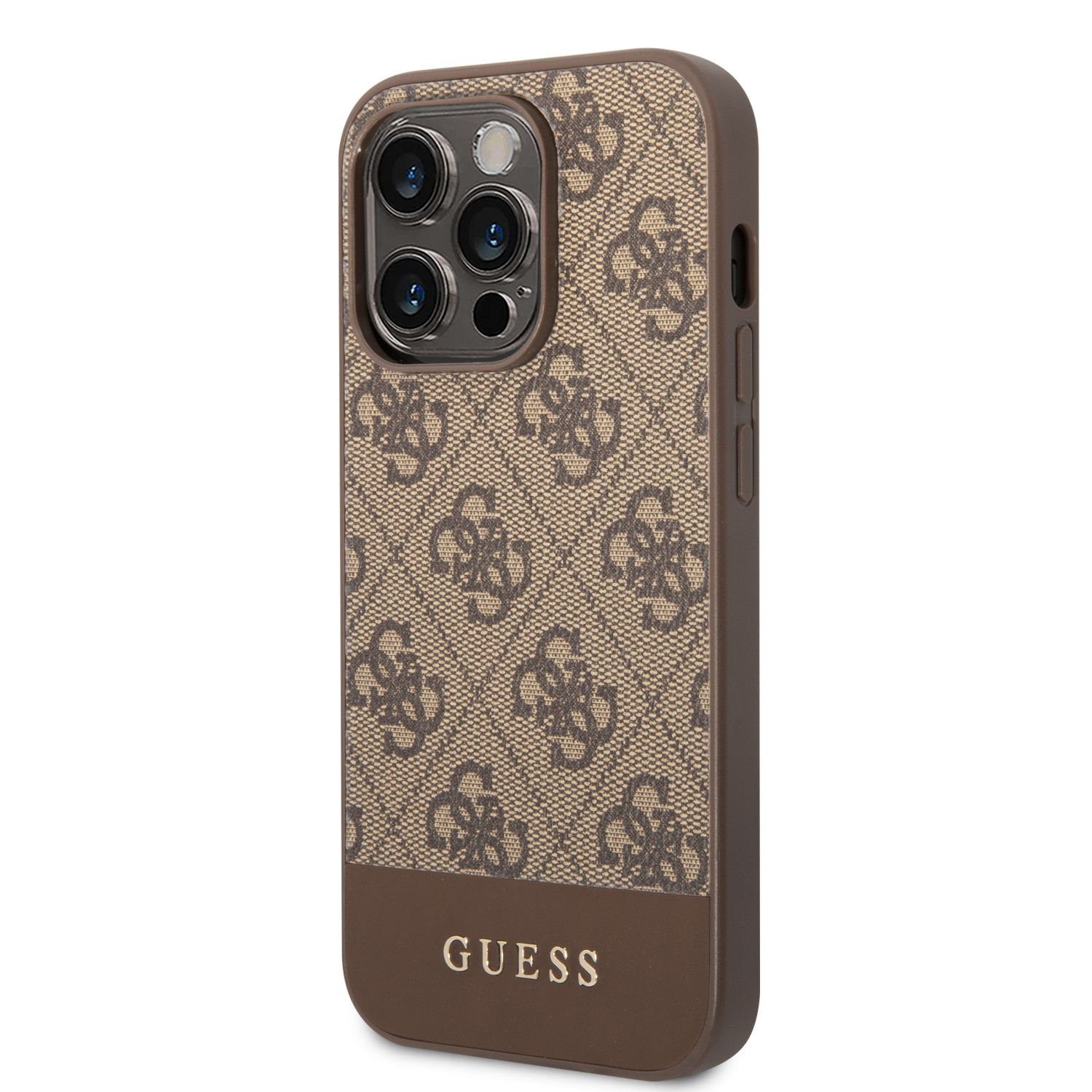 Guess 4G Stripe Brown iPhone 14 Pro Tok