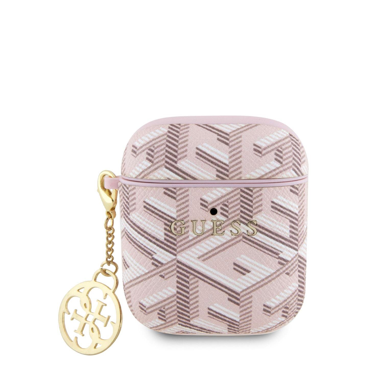 Guess PU G Cube Charm AirPods 1/2 Pink Tok