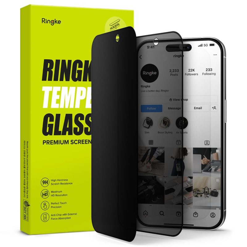 Ringke Tempered Glass Privacy iPhone 15 Pro Max