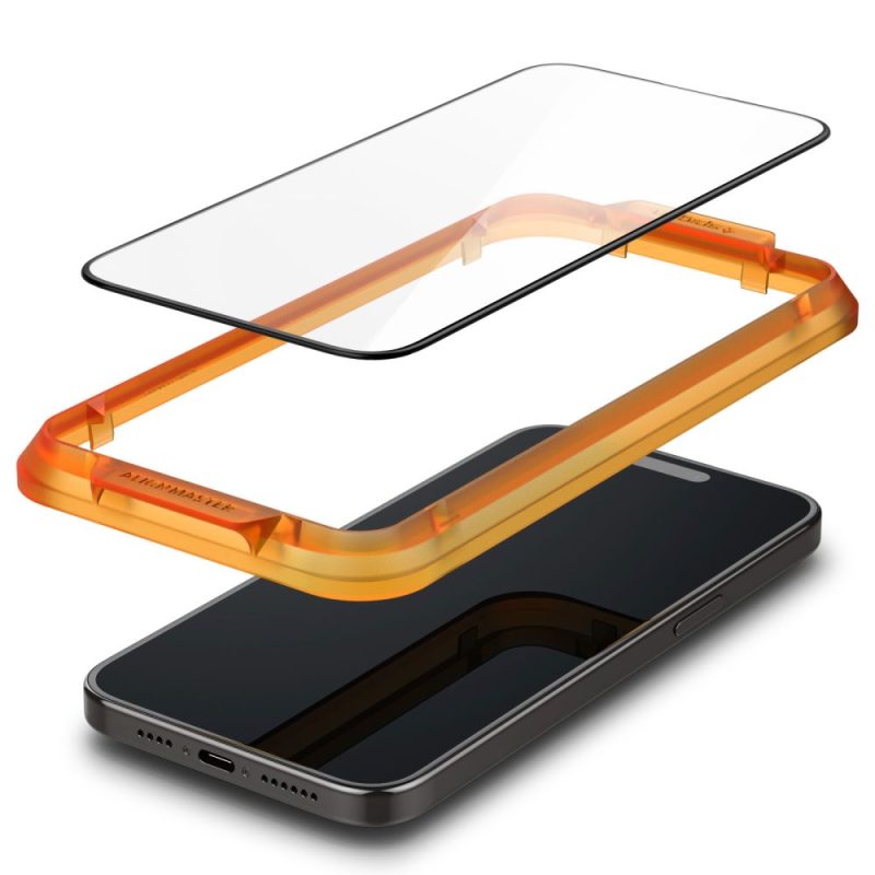 Spigen Alm Glass Fc 2-pack Black iPhone 15