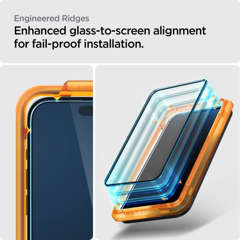 Spigen Alm Glass Fc 2-pack Black iPhone 15 Pro