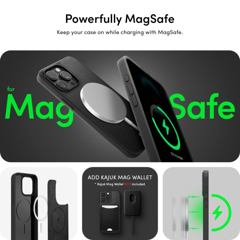 Spigen Cyrill Kajuk Mag MagSafe Black iPhone 15 Pro Tok