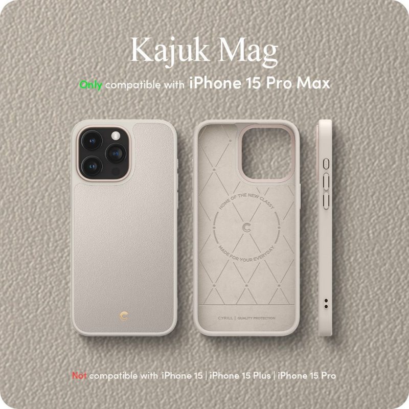 Spigen Cyrill Kajuk Mag MagSafe Cream iPhone 15 Pro Max Tok