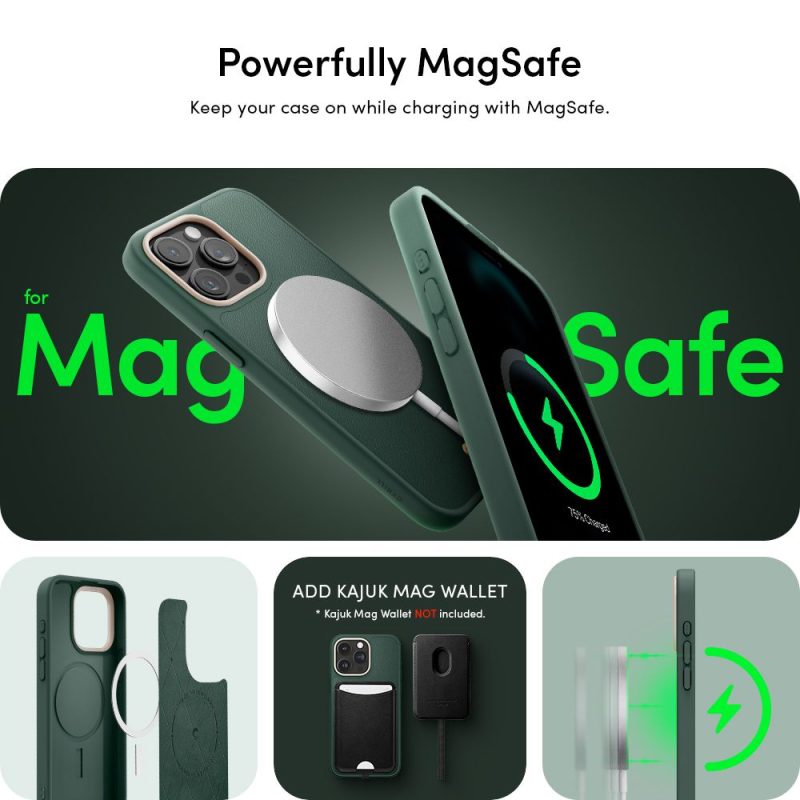 Spigen Cyrill Kajuk Mag MagSafe Forest Green iPhone 15 Pro Max Tok