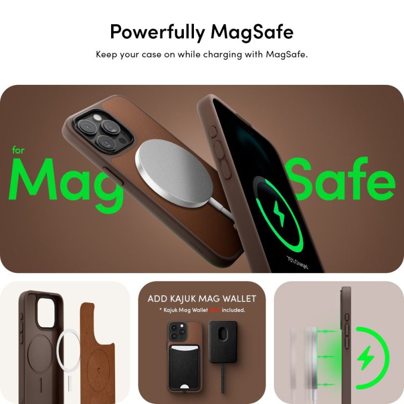 Spigen Cyrill Kajuk Mag MagSafe Saddle Brown iPhone 15 Pro Max Tok
