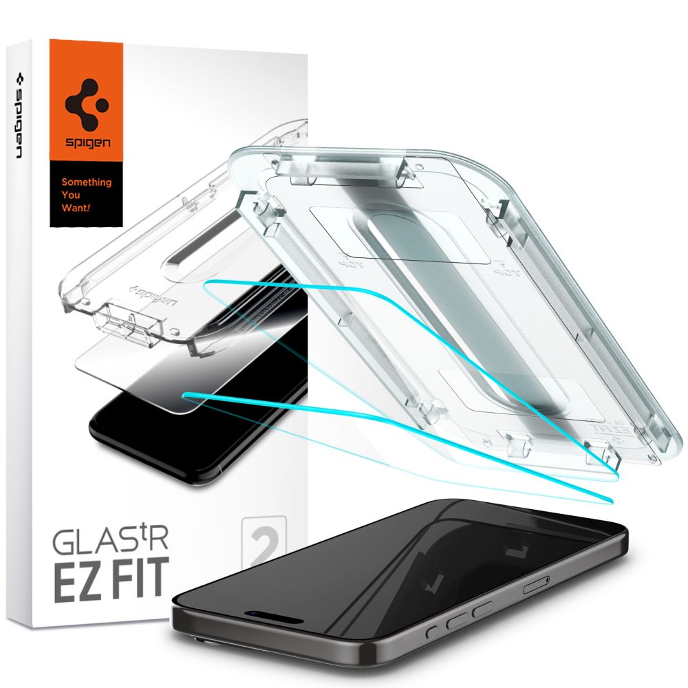 Spigen Glas.tr ”ez Fit” 2-pack Clear iPhone 15 Pro Max