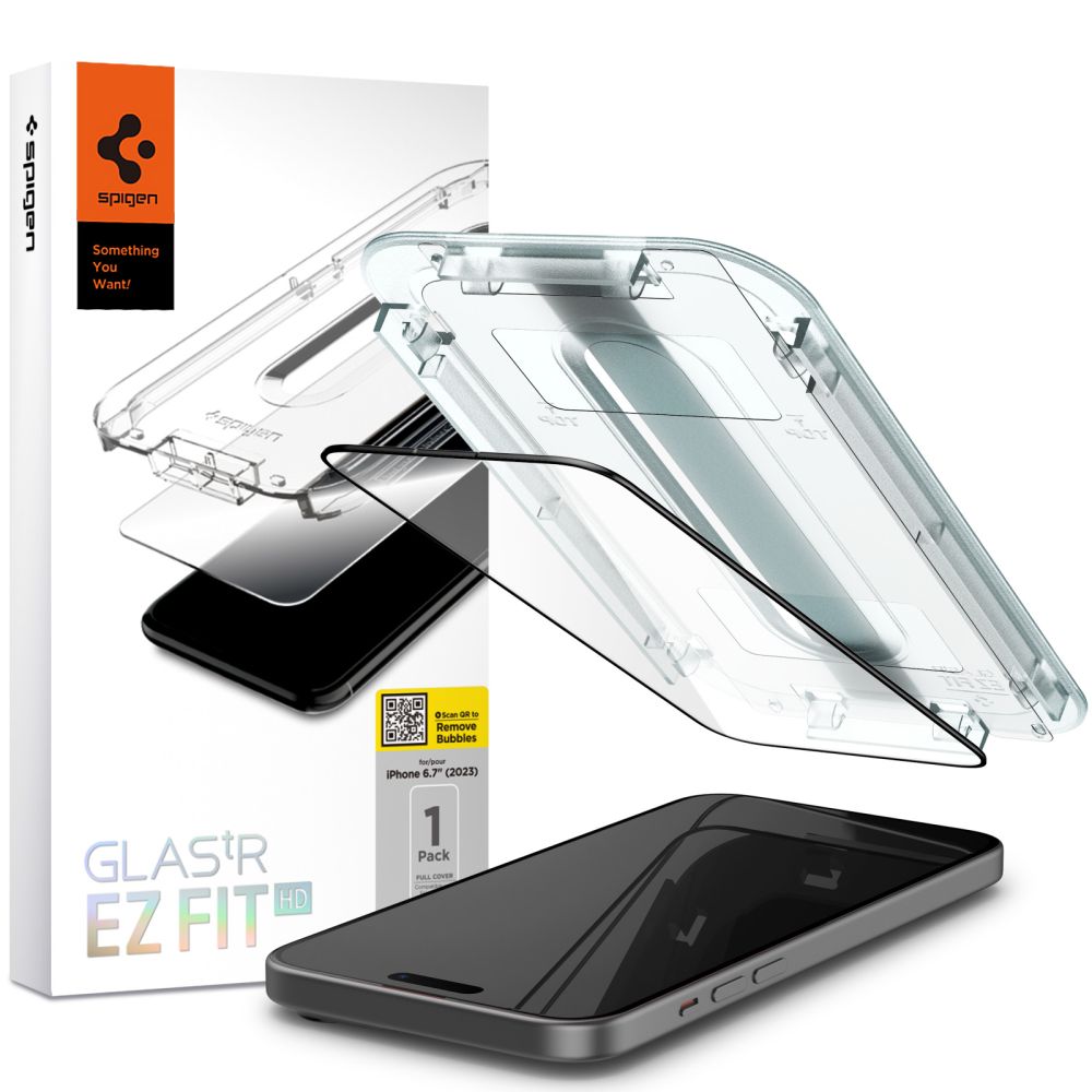 Spigen Glas.tr ”ez Fit” Fc Black iPhone 15 Plus