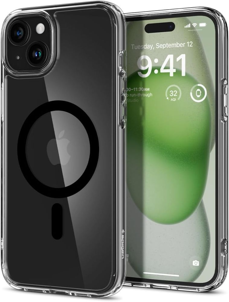 Spigen Ultra Hybrid Mag MagSafe Black iPhone 15 Plus Tok