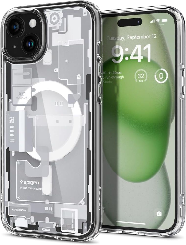 Spigen Ultra Hybrid Mag MagSafe Zero One White iPhone 15 Tok