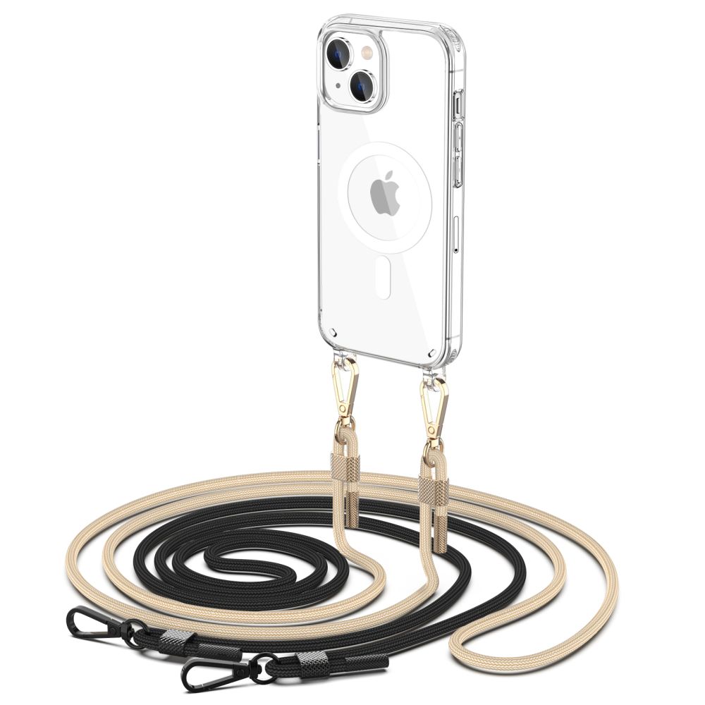 Tech-Protect Flexair Chain MagSafe Black & Beige iPhone 15 Plus Tok