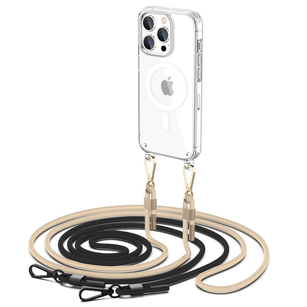 Tech-Protect Flexair Chain MagSafe Black & Beige iPhone 15 Pro Max Tok