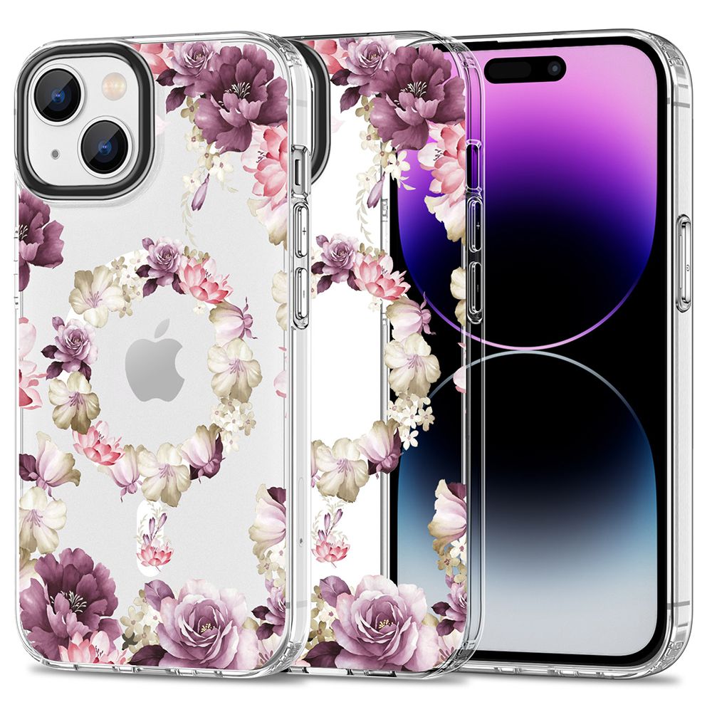 Tech-Protect Magmood MagSafe Rose Floral iPhone 15 Tok
