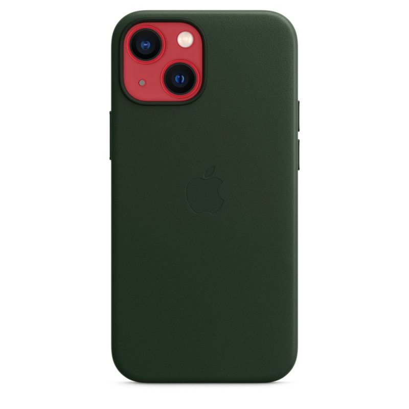 Apple Leather MagSafe Sequoia Green iPhone 13 Mini Tok