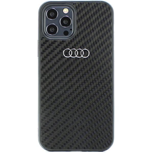 Audi Carbon Fiber Black Hardcase AU-TPUPCIP12P-R8/D2-BK iPhone 12/12 Pro Tok