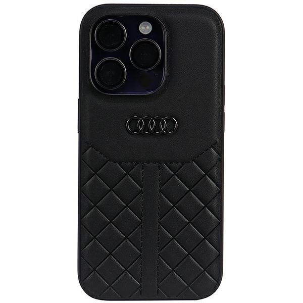 Audi Genuine Leather Black Hardcase AU-TPUPCIP14P-Q8/D1-BK iPhone 14 Pro Tok