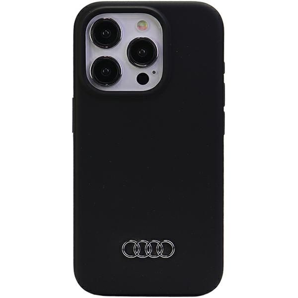 Audi Silicone Case Black Hardcase AU-LSRIP15PM-Q3/D1-BK iPhone 15 Pro Max Tok