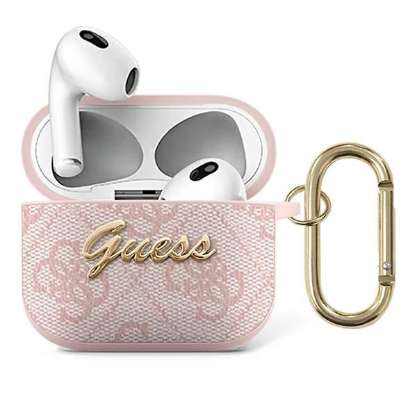 Guess GUA34GSMP Pink 4G Script Metal Collection AirPods 3 Tok