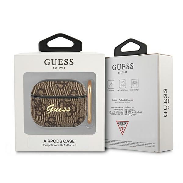 Guess GUA34GSMW Brown 4G Script Metal Collection AirPods 3 Tok