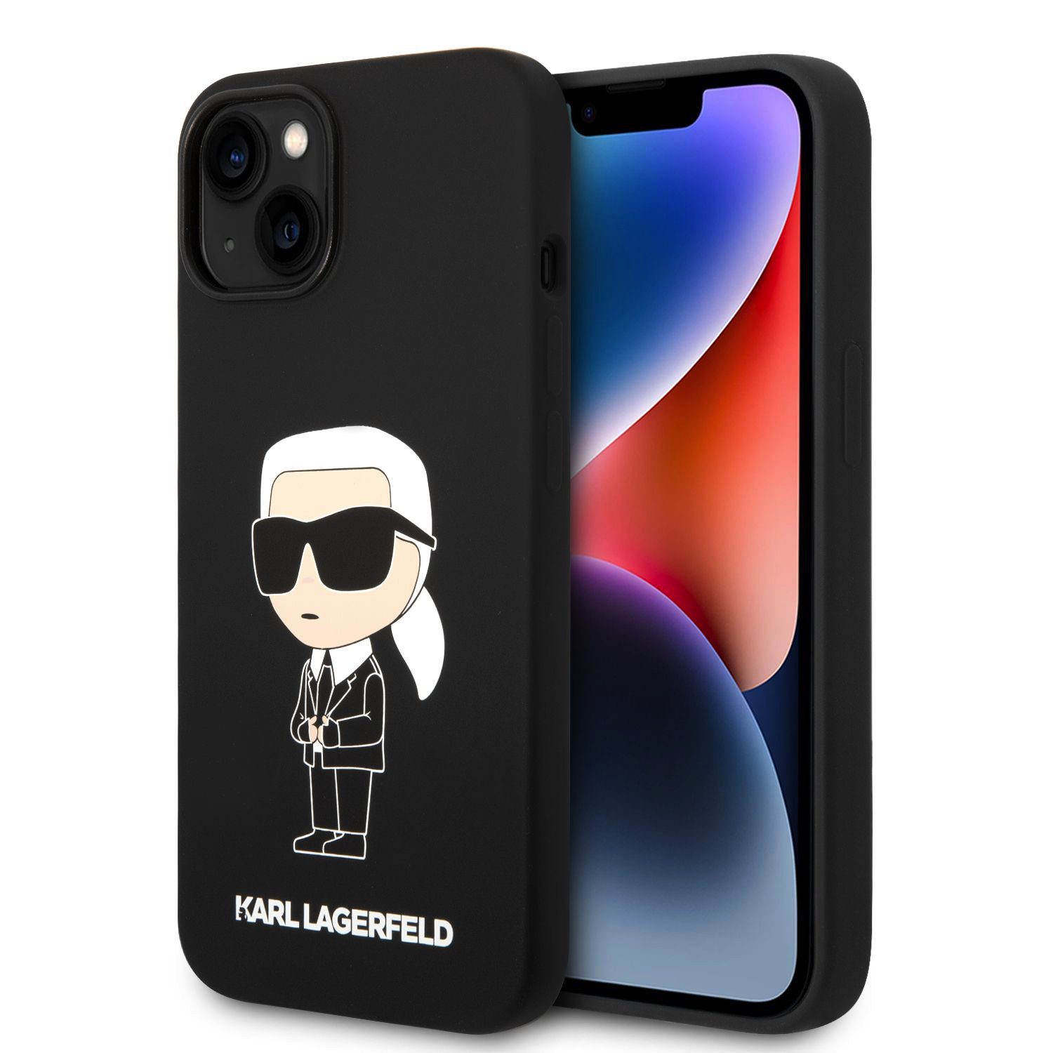 Karl Lagerfeld Liquid Silicone Ikonik NFT Black iPhone 15 Tok