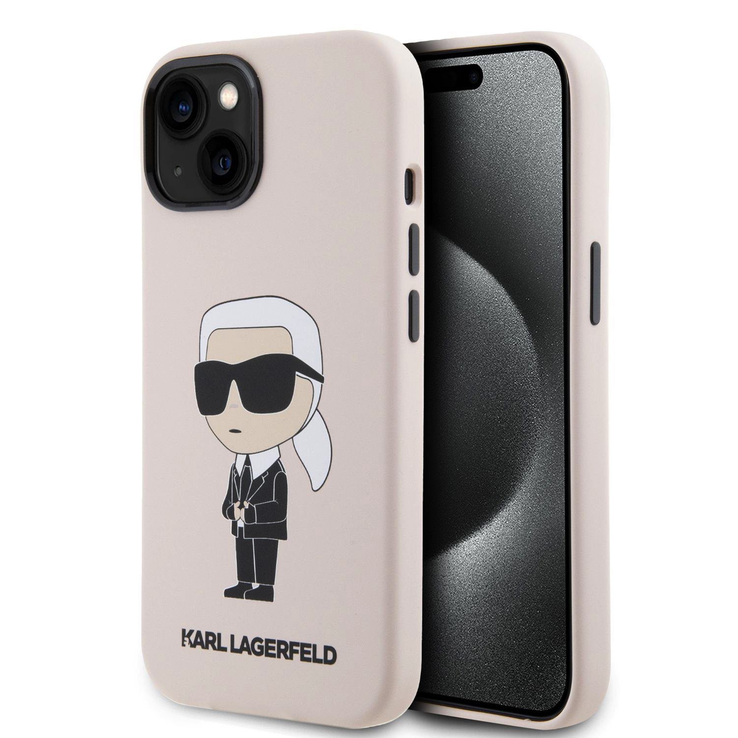 Karl Lagerfeld Liquid Silicone Ikonik NFT Pink iPhone 15 Tok