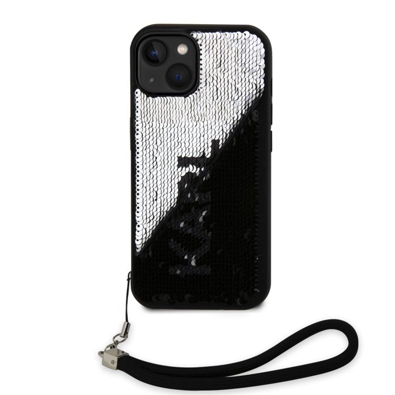 Karl Lagerfeld Sequins Reversible Black/Silver iPhone 15 Tok