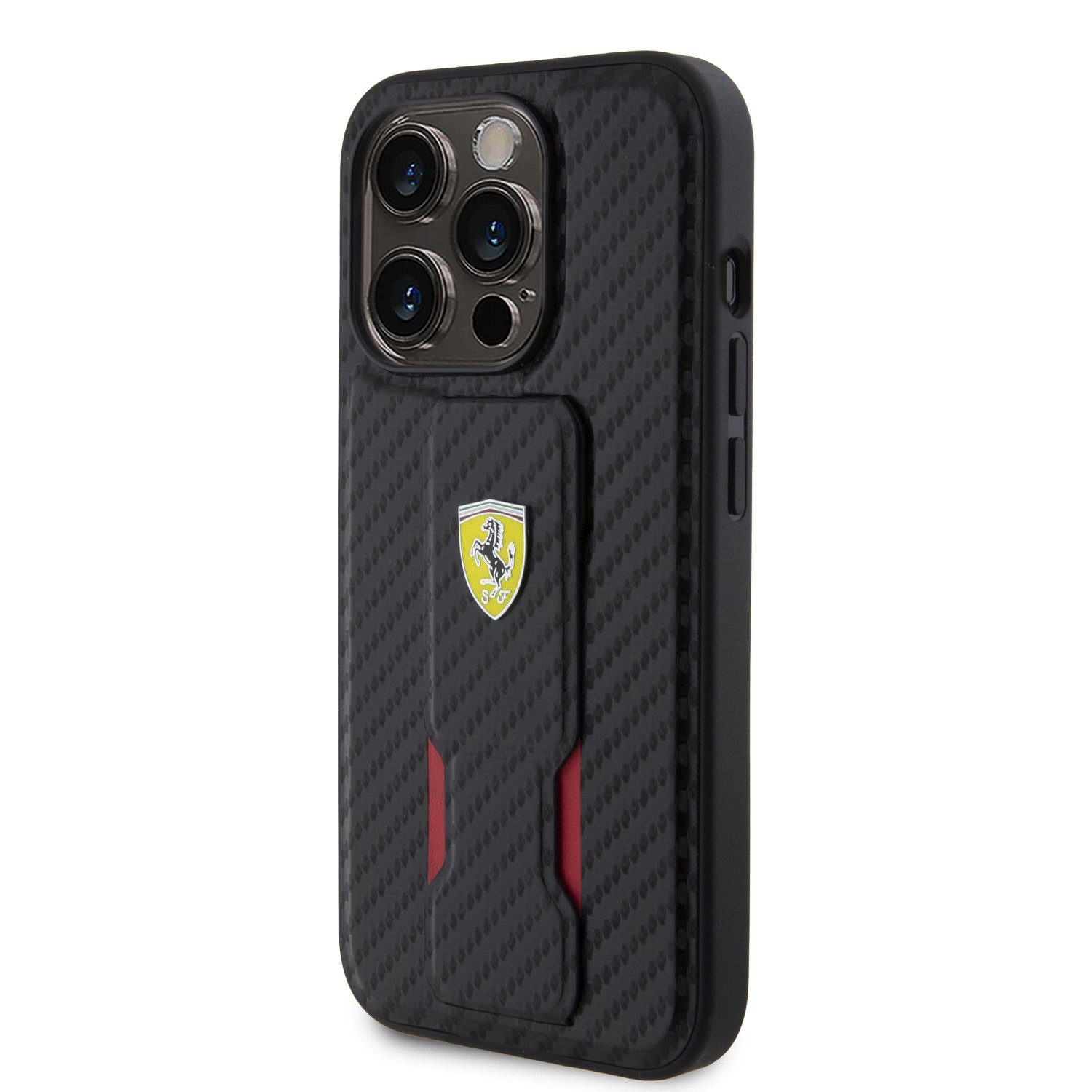 Ferrari Carbon Grip Stand Black iPhone 15 Pro Tok