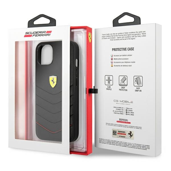 Ferrari FEHCP13SRQUK Black Hardcase Off Track Quilted iPhone 13 Mini Tok