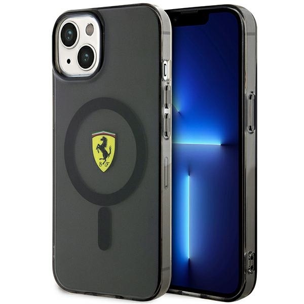 Ferrari FEHMP14MURKK Black Hardcase Translucent Magsafe iPhone 15 Plus/14 Plus Tok