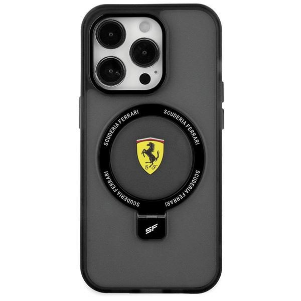 Ferrari FEHMP15SUSCAK Black Hardcase Ring Stand 2023 Collection Magsafe iPhone 15 Tok