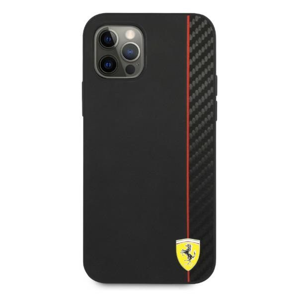 Ferrari FESAXHCP12LBK Black Hardcase On Track Carbon Stripe iPhone 12 Pro Max Tok