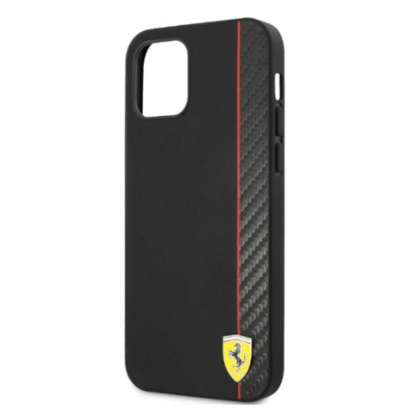 Ferrari FESAXHCP12LBK Black Hardcase On Track Carbon Stripe iPhone 12 Pro Max Tok