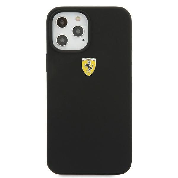 Ferrari FESSIHCP12LBK Black Hardcase On Track Silicone iPhone 12 Pro Max Tok