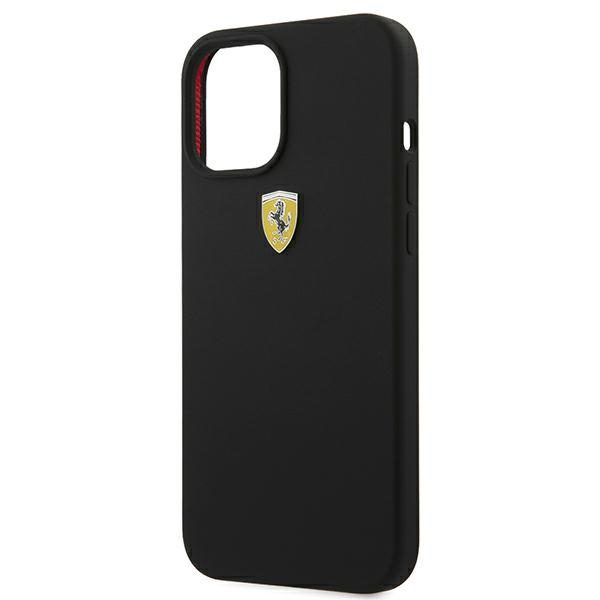Ferrari FESSIHCP12LBK Black Hardcase On Track Silicone iPhone 12 Pro Max Tok