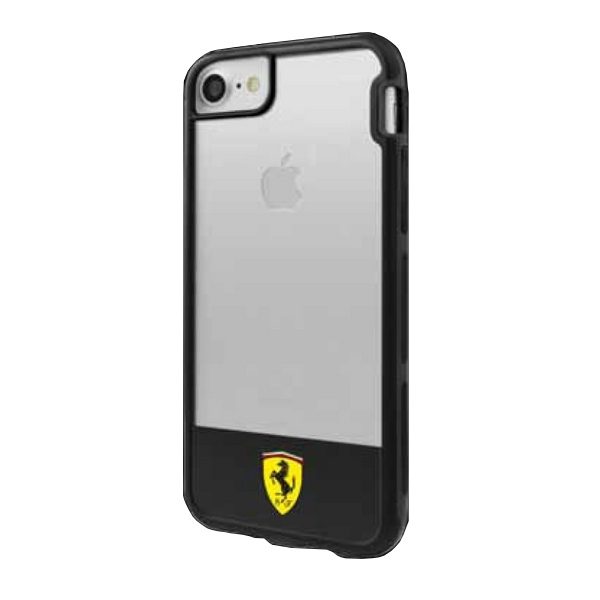 Ferrari Hardcase FEHCP7BISBK Transparent Black iPhone 7/8/SE 2020/SE 2022 Tok