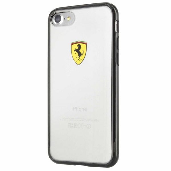Ferrari Hardcase FEHCP7BK Black/Transparent Racing Shield iPhone 7/8/SE 2020/SE 2022 Tok