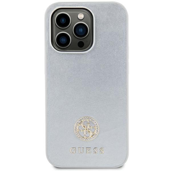 Guess GUHCP15SPS4DGPS Silver Hardcase Strass Metal Logo iPhone 15 Tok